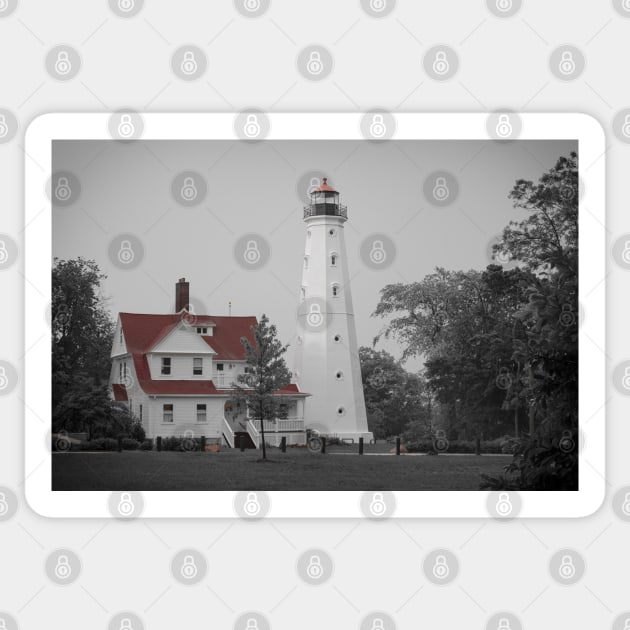 North Point Lighthouse Selective Color Sticker by Enzwell